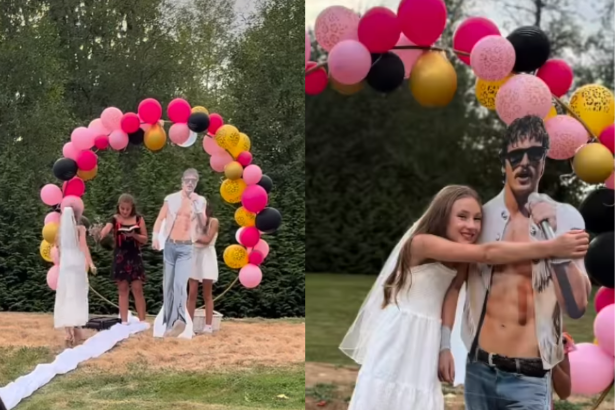 Menina de 11 anos viraliza ao comemorar aniversário com tema de casamento