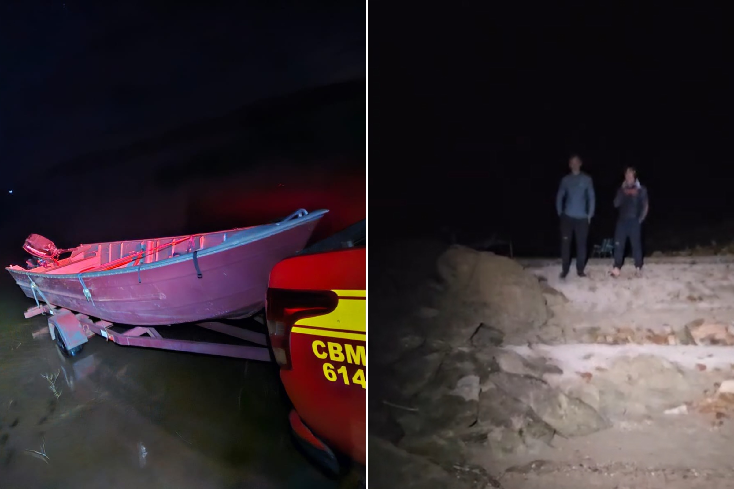 Pai e filho ficam à deriva e são resgatados em ilha no Rio Paranaíba