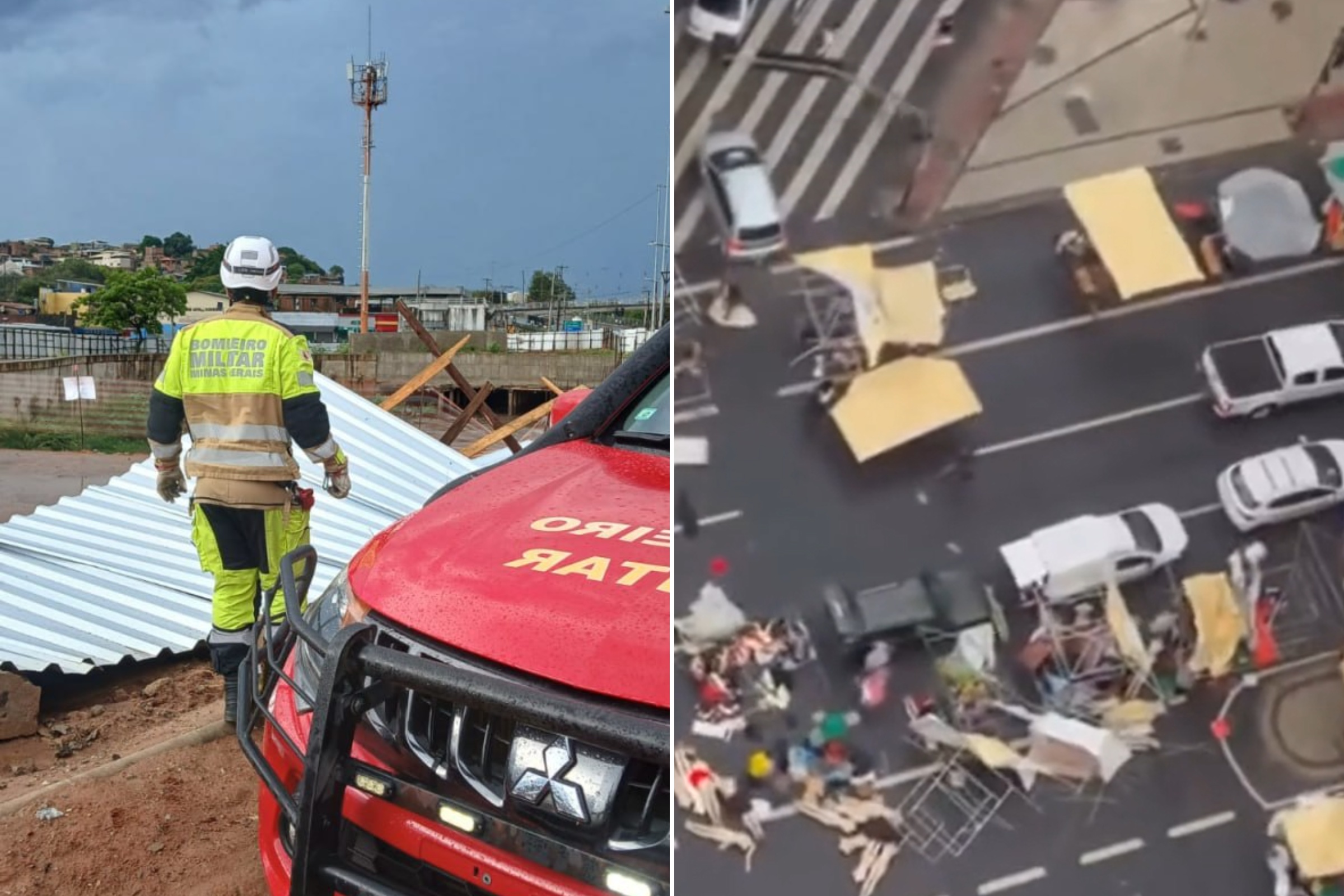Temporal com granizo e ventos fortes causa estragos em BH e região