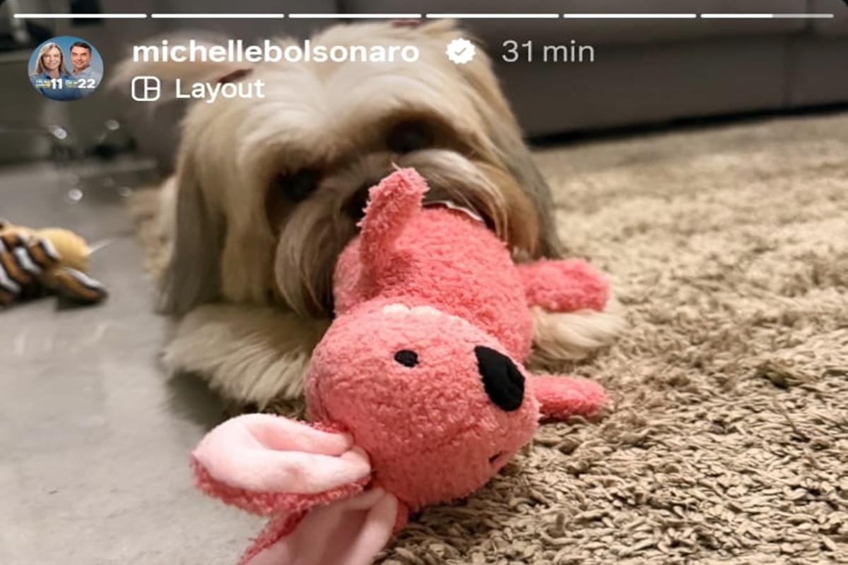 Michelle edita foto que aparecia perna e tornozeleira de Jair Bolsonaro