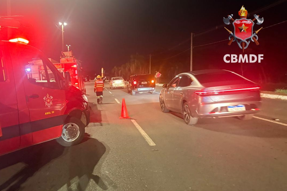 Homem morre após cair de moto e sofrer parada cardíaca na Ponte JK