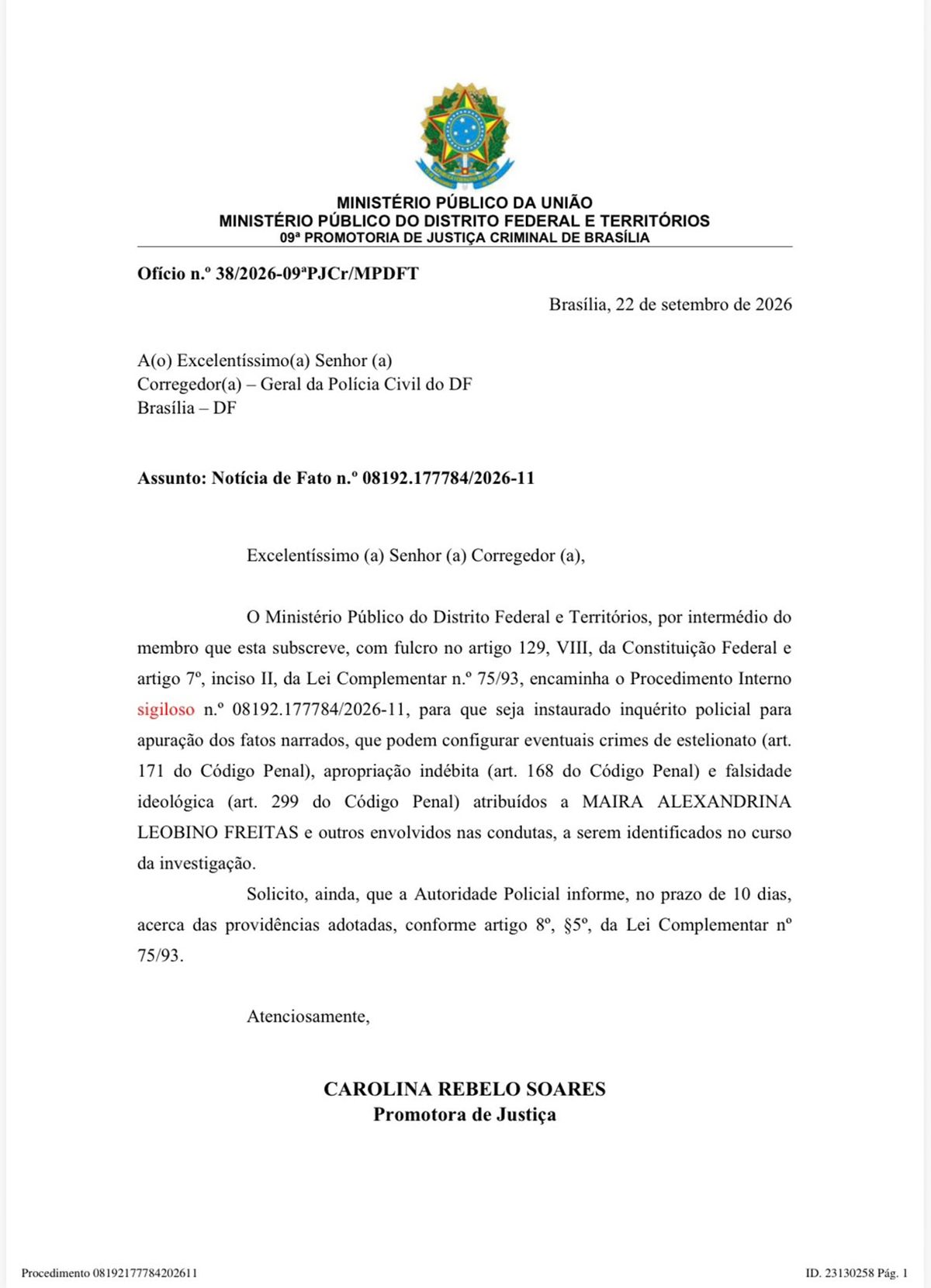 documento do MP