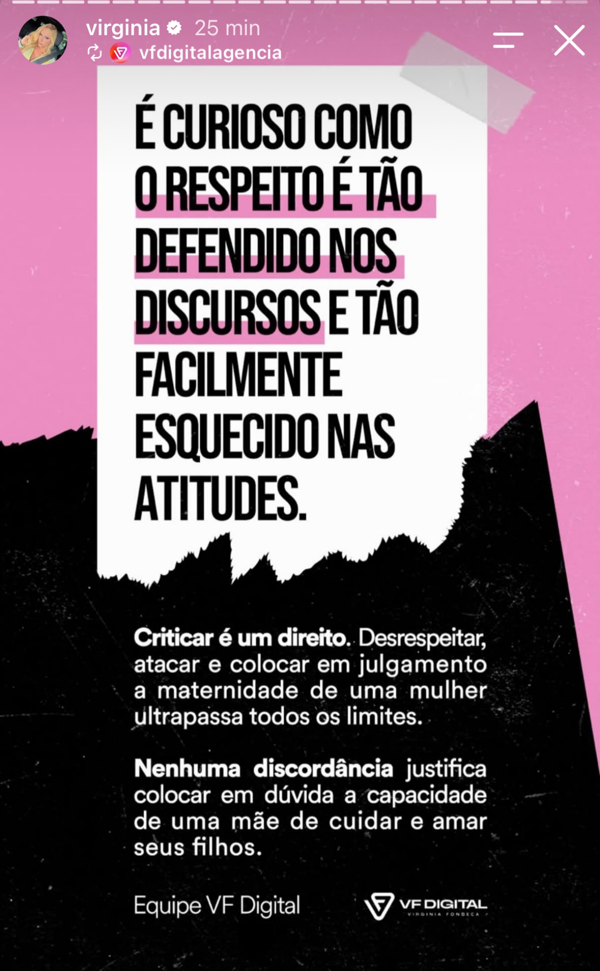 Nota da agência de Virginia responde comentário de Silvia Abravanel