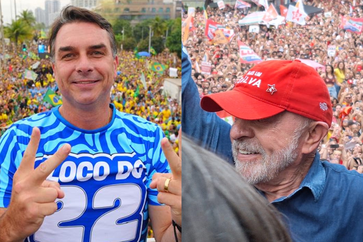 Flávio e Lula fecham campanha levando multidões para atos no RJ e em SP