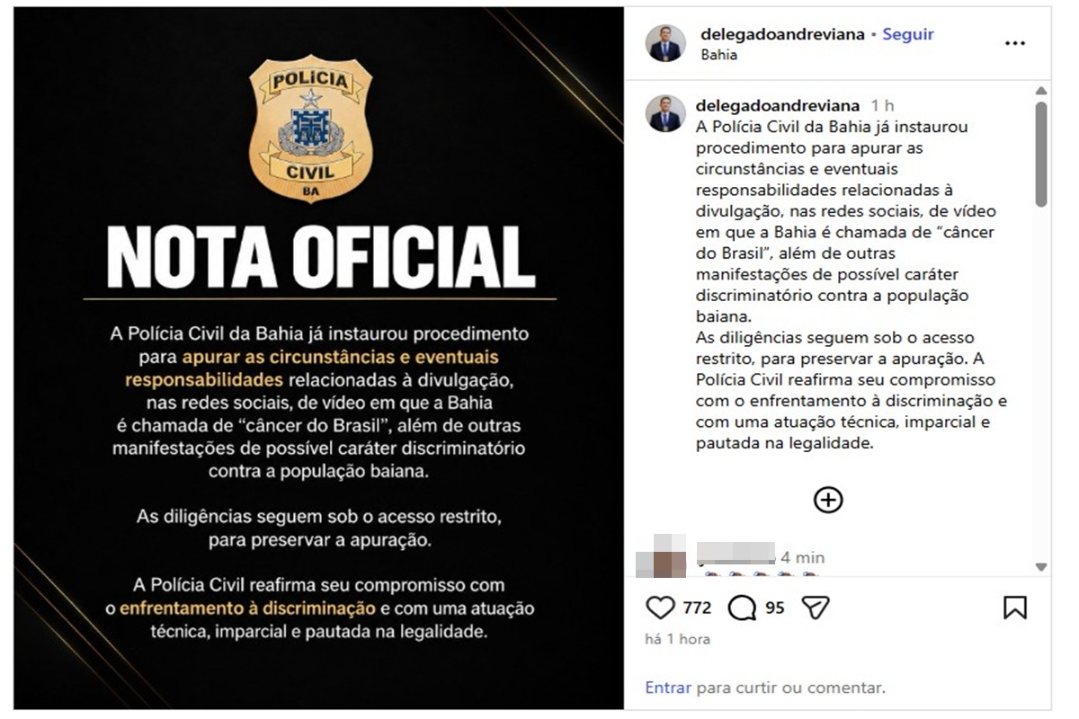 PCBA instaura inquérito para apurar vídeo discriminatório