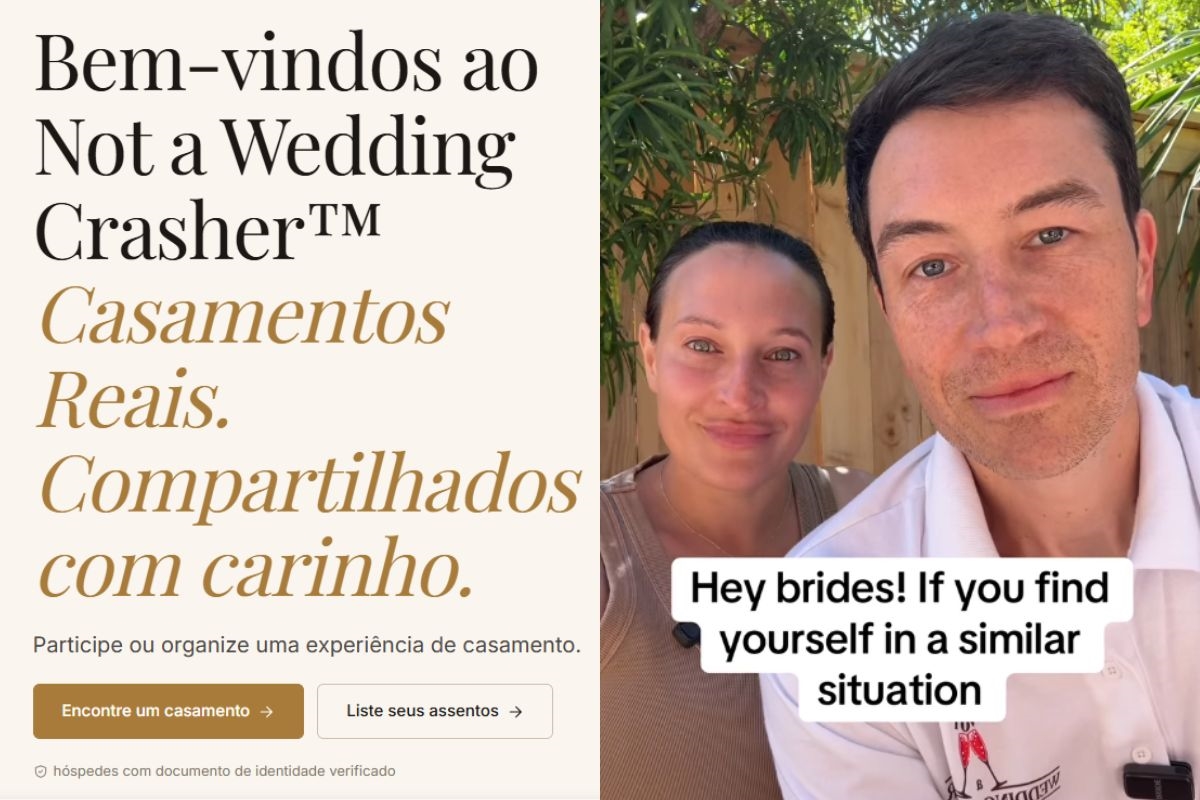 Casal cria plataforma de venda ingressos para "casamentos de desconhecidos"