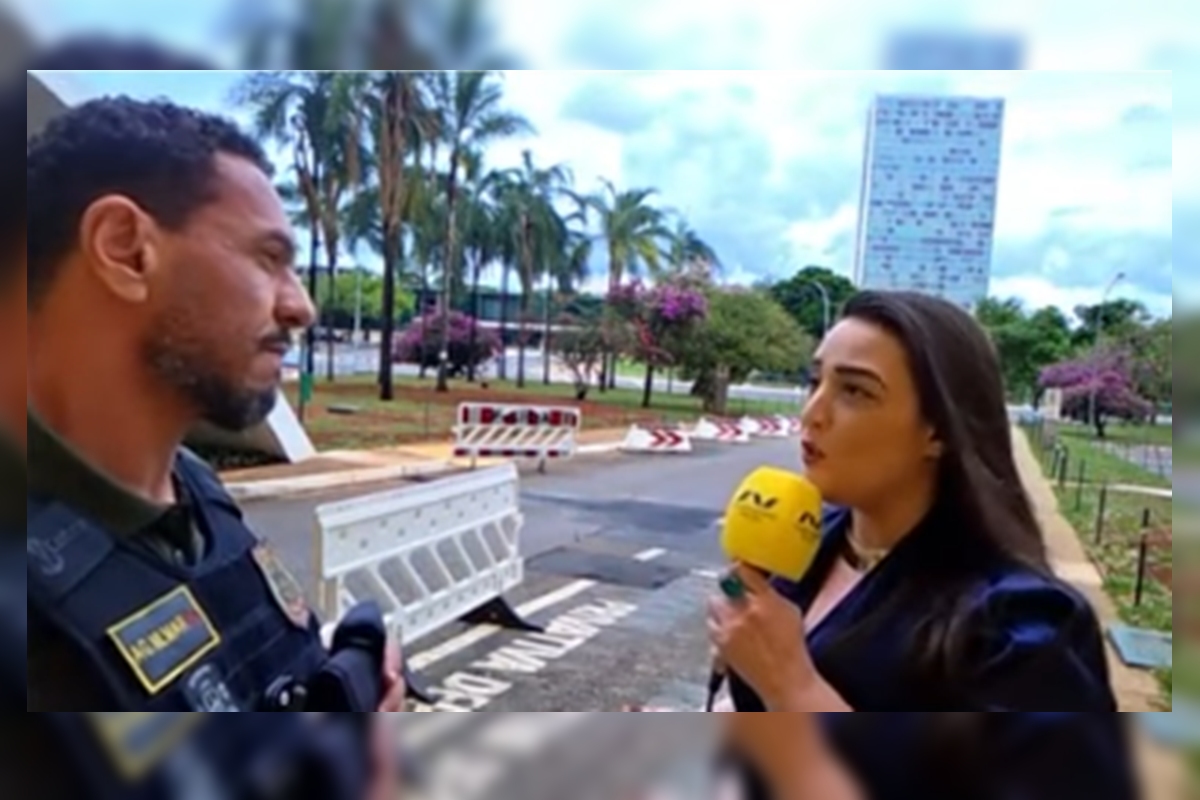Jornalista é abordada por policial durante ao vivo na Câmara dos Deputados