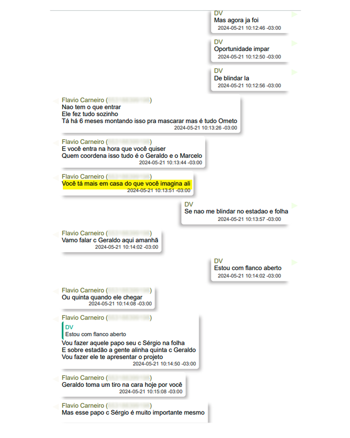 Print de conversa