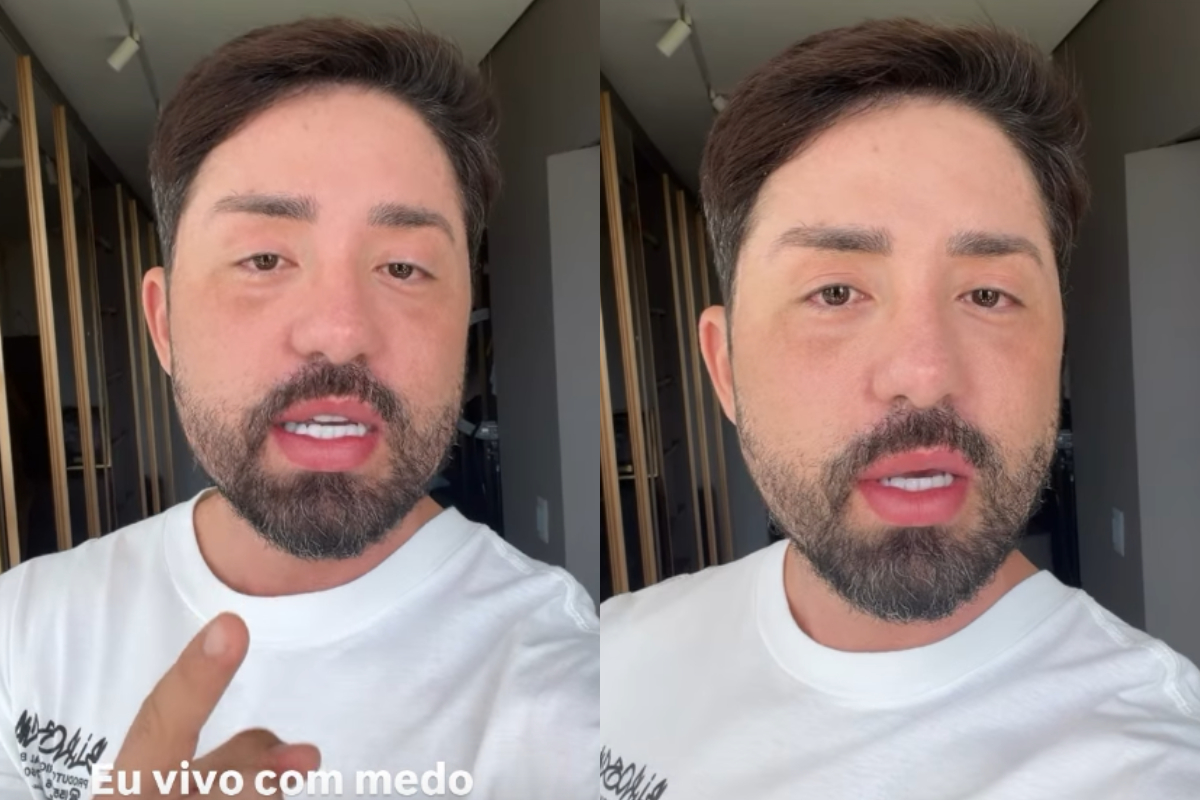 Rico Melquiades chora e diz viver “com medo” após expor posição política
