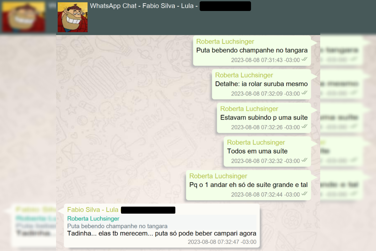 Diálogo entre Lulinha e Roberta Luchsinger 