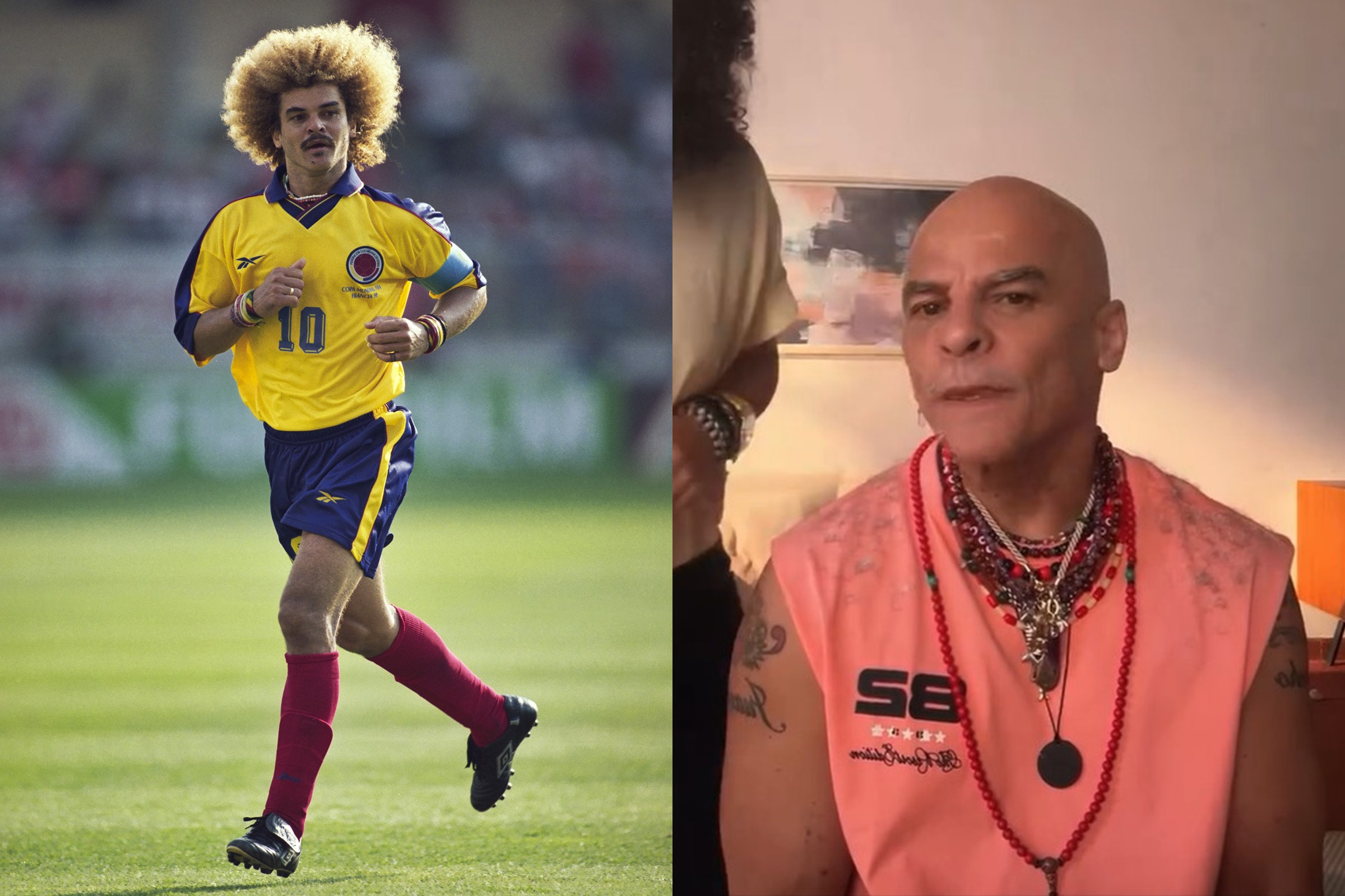 Valderrama, ídolo da Colômbia, raspa cabeleira icônica
