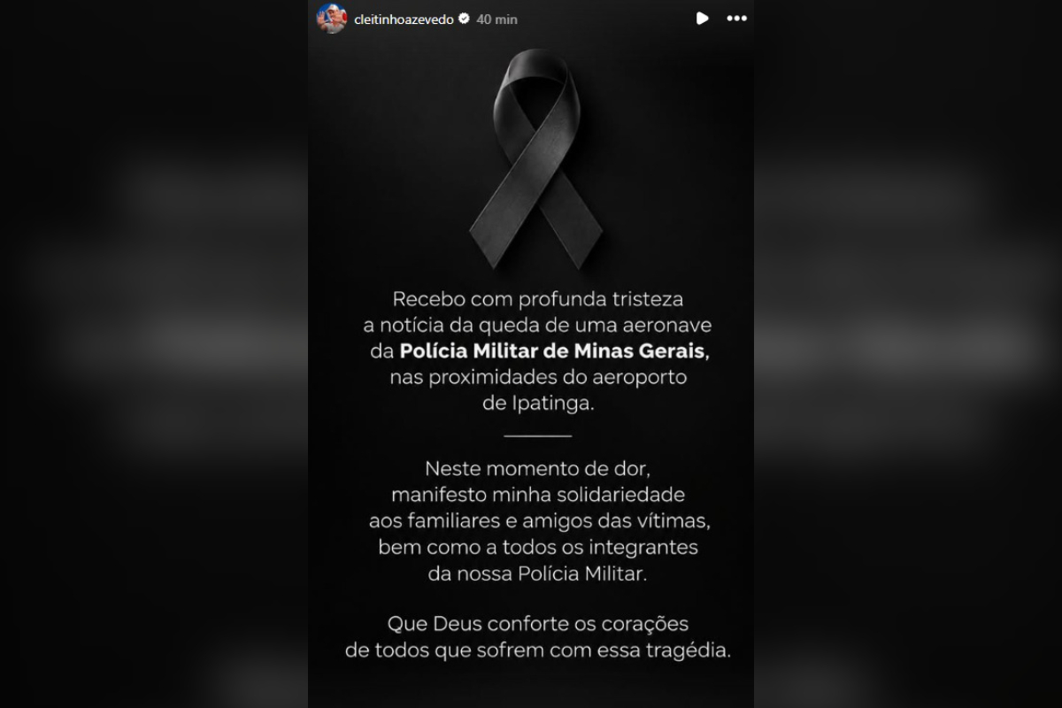 Postagem do governador eleito Cleitinho Azevedo