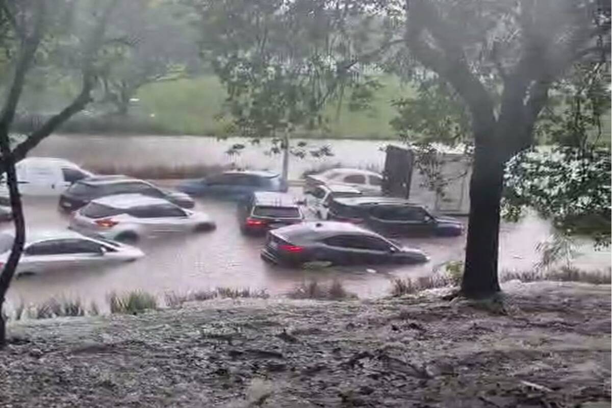 Chuva deixa carros boiando e motoristas ilhados na região do Ibirapuera