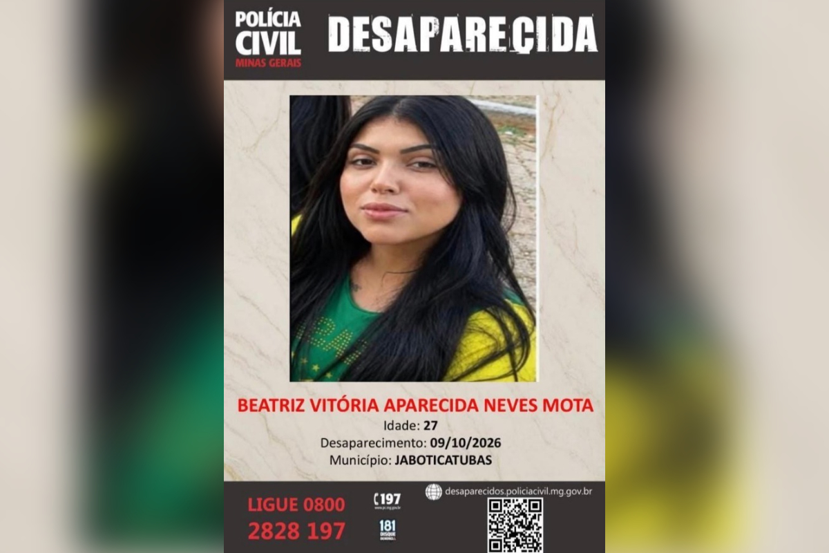 cartaz de desaparecimento de Beatriz Vitória Mota