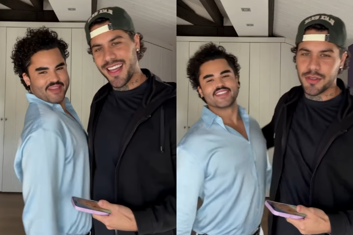 Zé Felipe e Lucas Guedez reagem a vídeo de IA que os coloca como casal