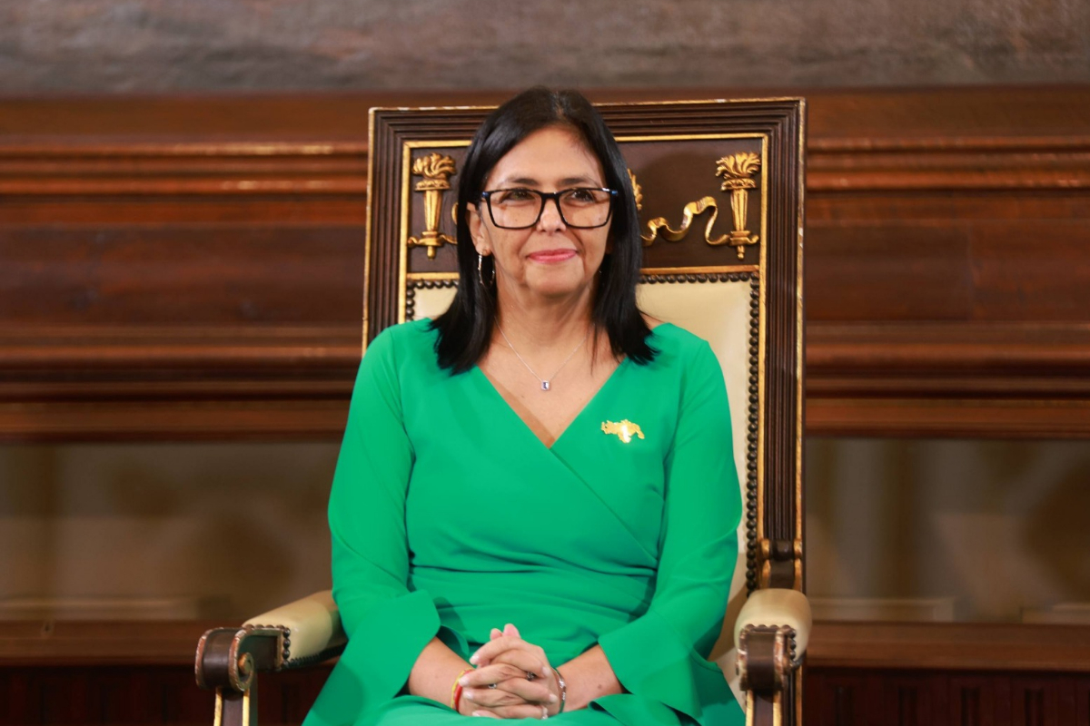 Delcy volta a exigir que Reino Unido devolva reservas de ouro da Venezuela