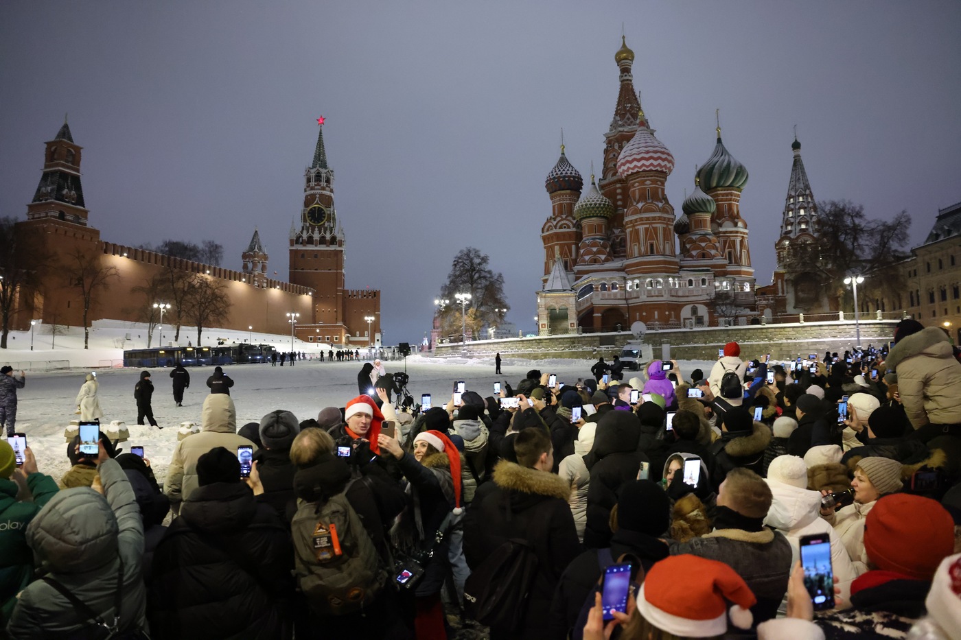 Imagem colorida mostra o Ano Novo na Rússia - Metrópoles